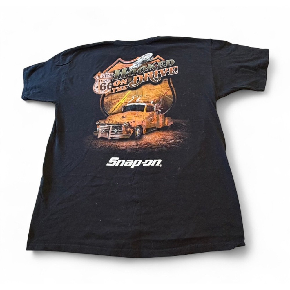 Snap-on 2XL Graphic T Shirt Hooked On The Drive Route 66 Truck Black Tee